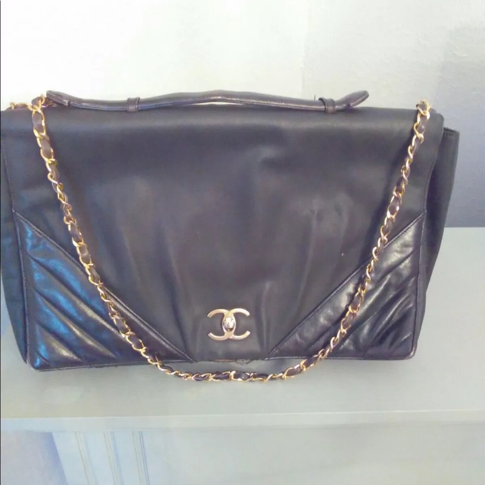 HUGE AUTHENTIC Vintage Chanel Flap